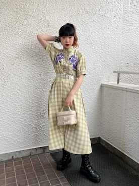 「アイテム（ワンピース、その他）」を使った、JURIさん（レディース・156cm）の夏コーディネート