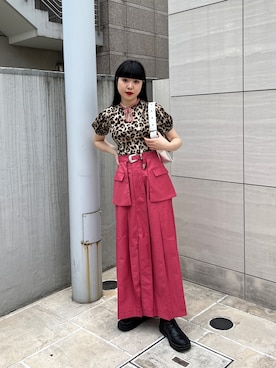 「コルセットスカート」｜JURIさん（レディース・156cm）の春コーディネート