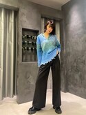 セール】タックハイウエストルーズジーンズ（デニムパンツ）｜EMODA 