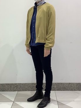 「BRICK HOUSE by TOKYO SHIRT」｜「アイテム（ブルゾン）」を使った、BRICK HOUSE シャツ工房 梅田ホワイティ・プチシャン店さん（レディース・154cm）の冬コーディネート