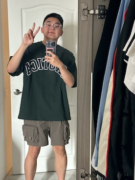 「NIKE(ナイキ)のアイテム(カーゴパンツ)」を使った、Xavier さん(メンズ・174cm)の春コーディネート