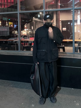 「WE11DONE（ウェルダン）のアイテム（帽子）」を使った、Xavier さん（メンズ・174cm）の秋コーディネート