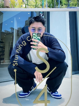 「HOMME PLISSE ISSEY MIYAKE（オムプリッセイッセイミヤケ）のアイテム（ジャケット/アウター）」を使った、Xavier さん（メンズ・174cm）の夏コーディネート