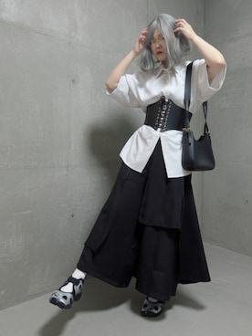 「Burner（バーナー）のアイテム」を使った、あざみさん（レディース・160cm）の夏コーディネート