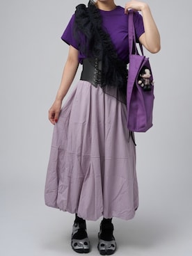 「ampm（エーエムピーエム）のアイテム」を使った、あざみさん（レディース・160cm）の夏コーディネート