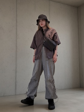 「Burner（バーナー）のアイテム」を使った、あざみさん（レディース・160cm）の夏コーディネート
