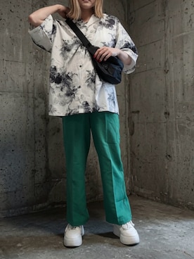 「Burner（バーナー）のアイテム」を使った、あざみさん（レディース・160cm）の夏コーディネート