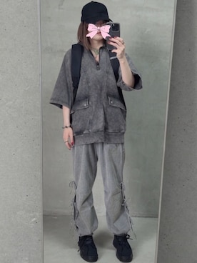 「Burner（バーナー）のアイテム」を使った、あざみさん（レディース・160cm）の夏コーディネート