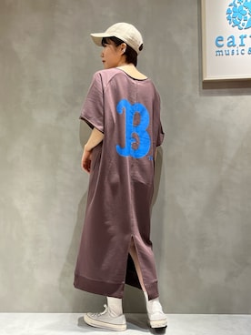 「秋色コーデ」｜「アイテム（帽子）」を使った、honoさん（レディース・154cm）の夏コーディネート