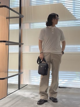 「アイテム（ボディバッグ/ウエストポーチ）」を使った、SANNANDESUさん（メンズ・179cm）の夏コーディネート
