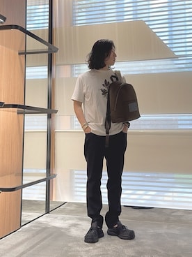 「アイテム（バックパック/リュック）」を使った、SANNANDESUさん（メンズ・179cm）の夏コーディネート