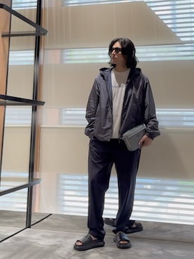 「アイテム（ナイロンジャケット）」を使った、SANNANDESUさん（メンズ・179cm）の秋コーディネート