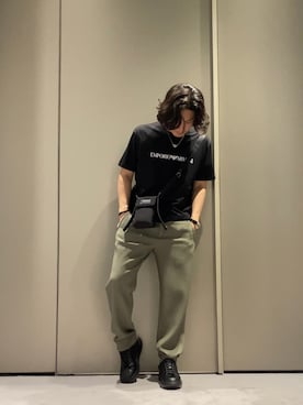 「ジャージーパンツ」｜「アイテム（アクセサリー）」を使った、SANNANDESUさん（メンズ・179cm）の夏コーディネート