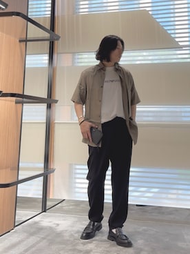 「アイテム（トップス）」を使った、SANNANDESUさん（メンズ・179cm）の夏コーディネート