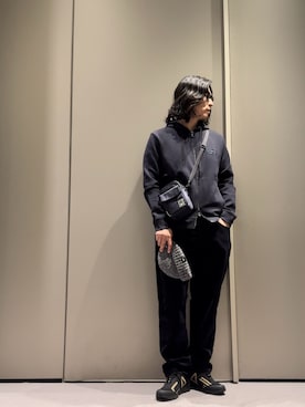 「アイテム（メッセンジャーバッグ、ブルー系）」を使った、SANNANDESUさん（メンズ・179cm）の秋コーディネート