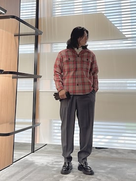 「アイテム（手袋）」を使った、SANNANDESUさん（メンズ・179cm）の秋コーディネート