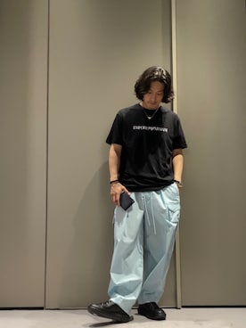 「アイテム（財布、ブルー系）」を使った、SANNANDESUさん（メンズ・179cm）の夏コーディネート