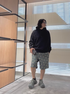 「アイテム（スウェット）」を使った、SANNANDESUさん（メンズ・179cm）の夏コーディネート