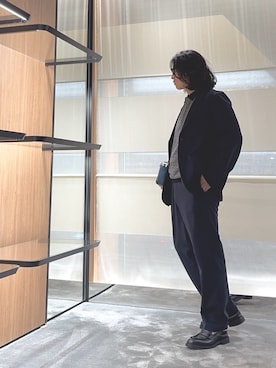 「アイテム（バッグ、ブルー系）」を使った、SANNANDESUさん（メンズ・179cm）の秋コーディネート