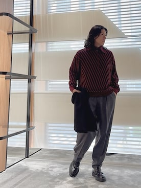 「アイテム（マフラー）」を使った、SANNANDESUさん（メンズ・179cm）の秋コーディネート