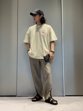 「レザーサンダル」｜「アイテム（財布/小物）」を使った、SANNANDESUさん（メンズ・179cm）の春コーディネート