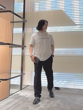 「アイテム（チノパンツ）」を使った、SANNANDESUさん（メンズ・179cm）の夏コーディネート