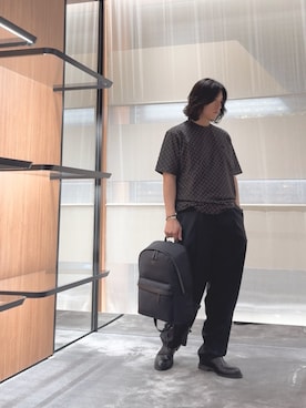 「アイテム（バックパック/リュック）」を使った、SANNANDESUさん（メンズ・179cm）の夏コーディネート