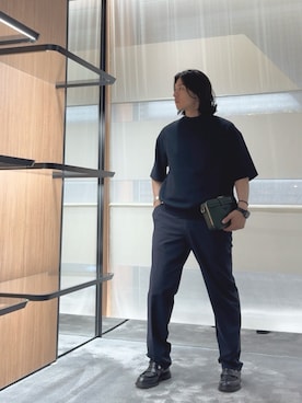 「アイテム（チノパンツ）」を使った、SANNANDESUさん（メンズ・179cm）の夏コーディネート