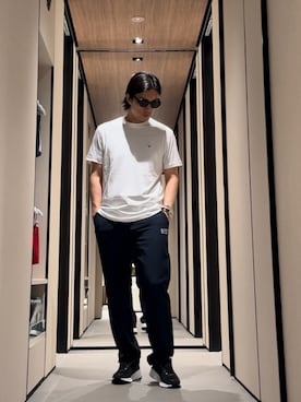 「ジャージ」｜「アイテム（アナログ腕時計）」を使った、SANNANDESUさん（メンズ・178cm）の夏コーディネート