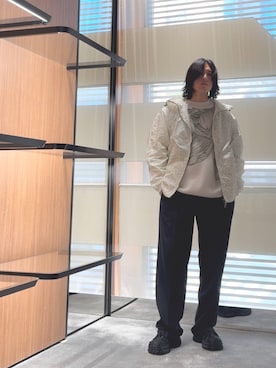 「ナイロンジャケット」｜「アイテム（ブルゾン）」を使った、SANNANDESUさん（メンズ・179cm）の春コーディネート