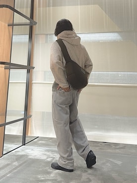 「アイテム（バッグ、グリーン系）」を使った、SANNANDESUさん（メンズ・179cm）の冬コーディネート