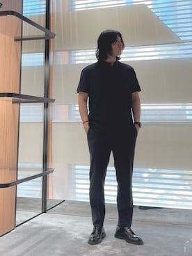 「アイテム（ポロシャツ）」を使った、SANNANDESUさん（メンズ・179cm）の秋コーディネート