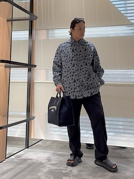 「アイテム（バッグ、ブルー系）」を使った、SANNANDESUさん（メンズ・179cm）の夏コーディネート