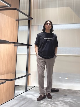 「アイテム（チノパンツ）」を使った、SANNANDESUさん（メンズ・179cm）の夏コーディネート