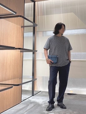 「アイテム（ローファー）」を使った、SANNANDESUさん（メンズ・179cm）の夏コーディネート