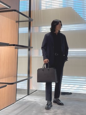 「アイテム（チノパンツ、ブルー系）」を使った、SANNANDESUさん（メンズ・179cm）の夏コーディネート