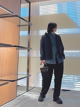 「アイテム（ショルダーバッグ）」を使った、SANNANDESUさん（メンズ・179cm）の夏コーディネート