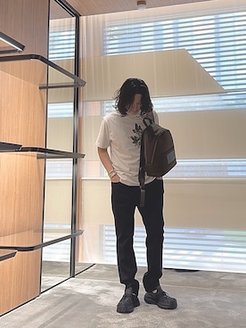 「アイテム（バックパック/リュック）」を使った、SANNANDESUさん（メンズ・179cm）の夏コーディネート