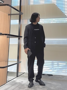「黒Tシャツ」｜「アイテム（ジャケット/アウター）」を使った、SANNANDESUさん（メンズ・179cm）の秋コーディネート