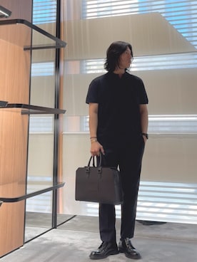 「アイテム（ビジネスバッグ）」を使った、SANNANDESUさん（メンズ・179cm）の夏コーディネート
