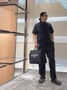 「アイテム（チノパンツ）」を使った、SANNANDESUさん（メンズ・179cm）の夏コーディネート