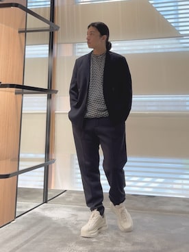 「アイテム（テーラードジャケット）」を使った、SANNANDESUさん（メンズ・179cm）の秋コーディネート