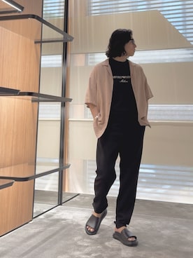 「アイテム（チノパンツ）」を使った、SANNANDESUさん（メンズ・179cm）の夏コーディネート
