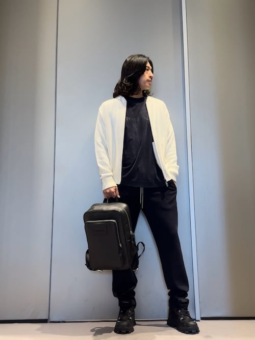 エンポリオ アルマーニ】バックパック タンブルレザー製 ノート