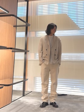 「オフホワイト」｜「アイテム（シューズ）」を使った、SANNANDESUさん（メンズ・179cm）の春コーディネート