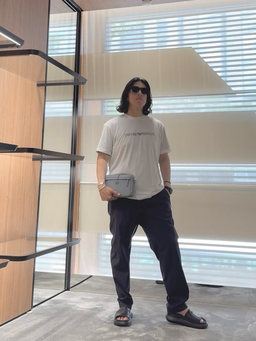 エンポリオ アルマーニ】Tシャツ ピマジャージー製 ロゴ（T