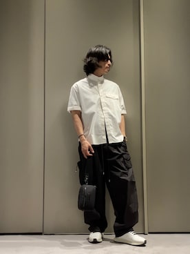「アイテム（ポーチ、ベージュ系）」を使った、SANNANDESUさん（メンズ・179cm）の夏コーディネート