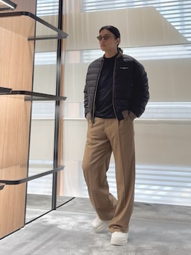 「アイテム（ダウンジャケット/コート）」を使った、SANNANDESUさん（メンズ・179cm）の秋コーディネート