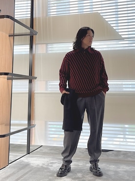 「アイテム（マフラー）」を使った、SANNANDESUさん（メンズ・179cm）の秋コーディネート