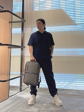 「アイテム（バックパック/リュック）」を使った、SANNANDESUさん（メンズ・179cm）の夏コーディネート